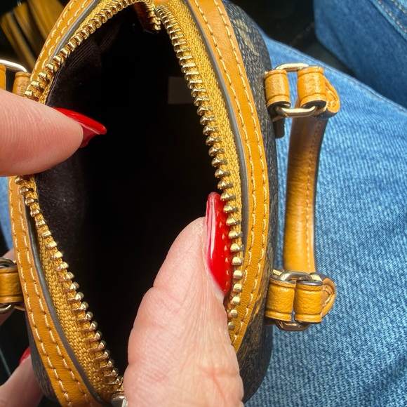 Coach Mini Rowan Bag Charm / Keychain in Signature Canvas with Floral Print Bag - Picture 8 of 12